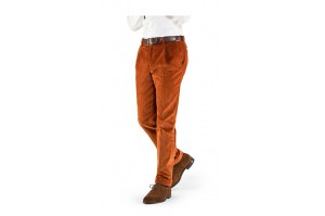 spodnie męskie sztruksowe koloru cynamon